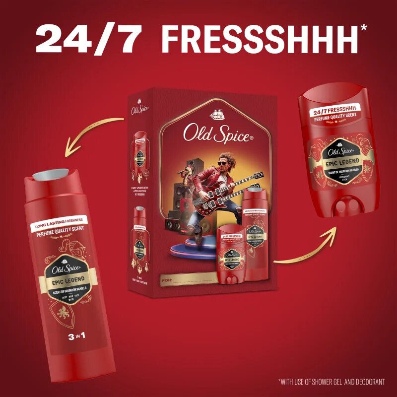 Old Spice Epic Legend Rockstar ajándékszett uraknak