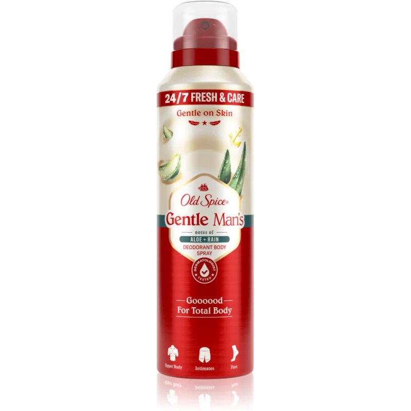 Old Spice Gentle Man's Aloe & Rain alumínium mentes dezodor spray formában 140 ml