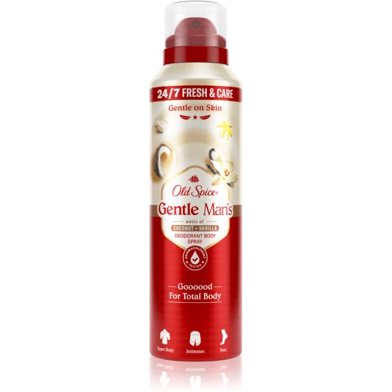 Old Spice Gentle Man's Coconut & Vanilla alumínium mentes dezodor spray formában 140 ml