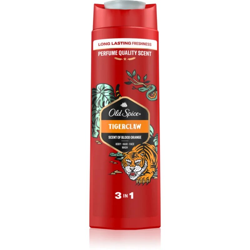 Old Spice Tigerclaw tusfürdő gél arcra testre és hajra 400 ml