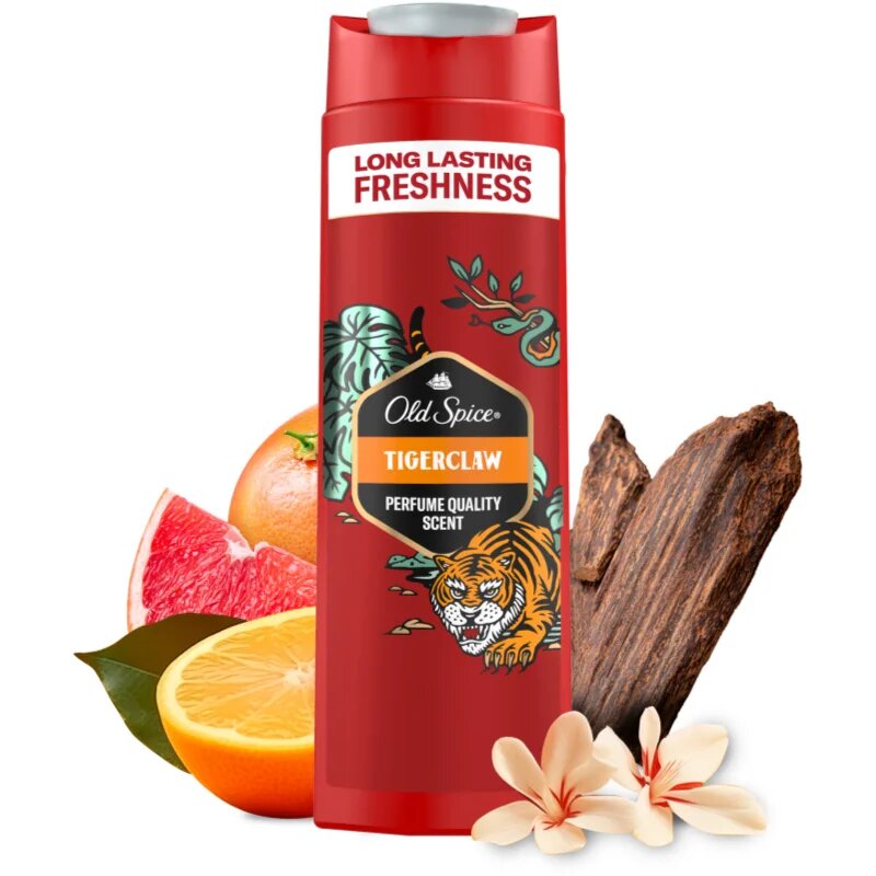Old Spice Tigerclaw tusfürdő gél arcra testre és hajra 400 ml