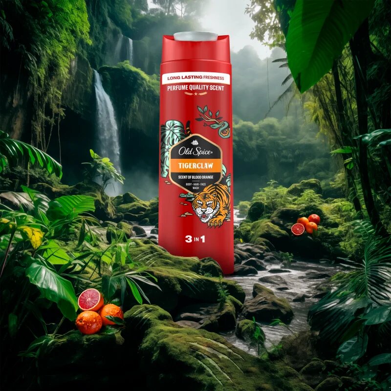 Old Spice Tigerclaw tusfürdő gél arcra testre és hajra uraknak 400 ml