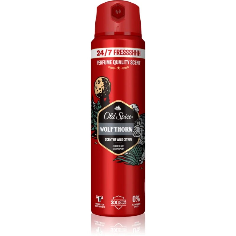 Old Spice Wolfthorn spray dezodor uraknak 150 ml