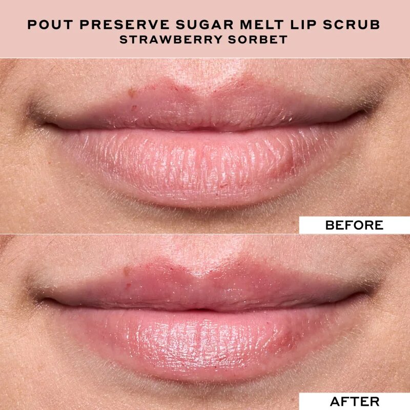 OLEHENRIKSEN Pout Preserve Sugar Melt Exfoliating Lip Scrub cukros peeling az ajkakra árnyalat Strawberry Sorbet 8 g