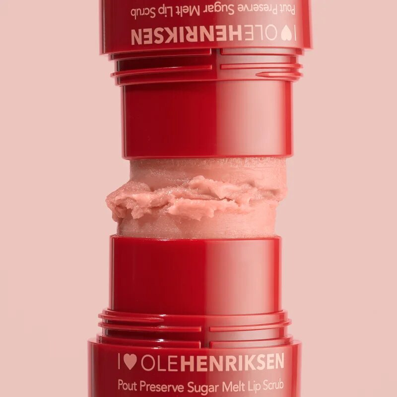 OLEHENRIKSEN Pout Preserve Sugar Melt Exfoliating Lip Scrub cukros peeling az ajkakra árnyalat Strawberry Sorbet 8 g
