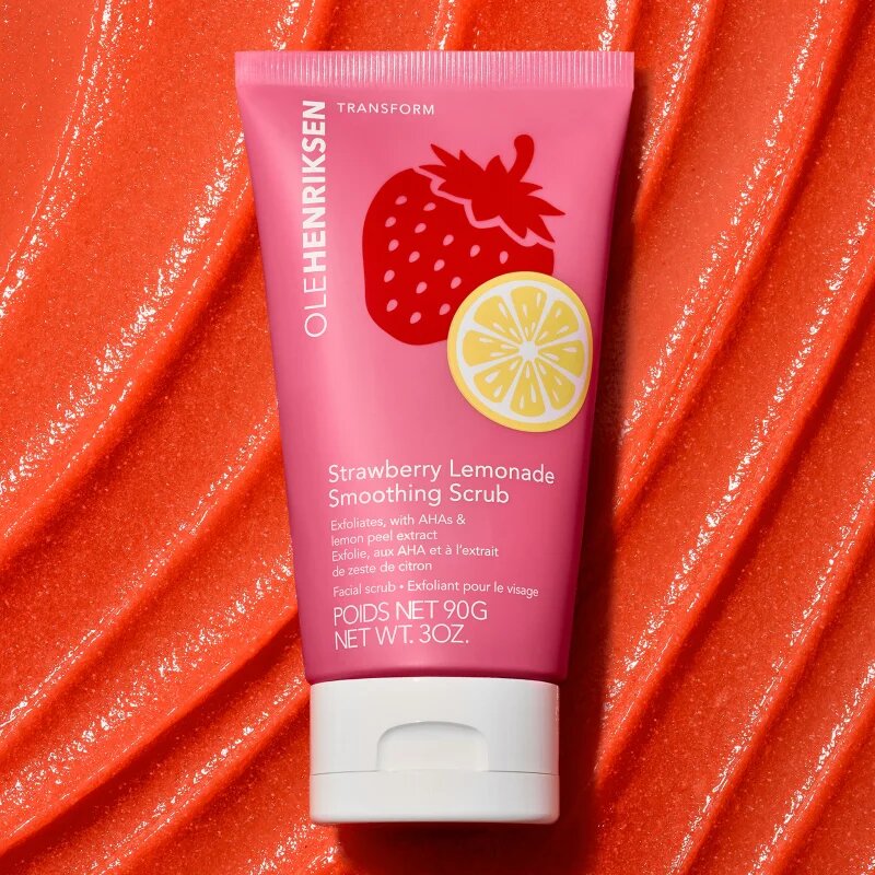 OLEHENRIKSEN Transform Strawberry Lemonade Smoothing Scrub arcpeeling hámlasztó hatással 90 g