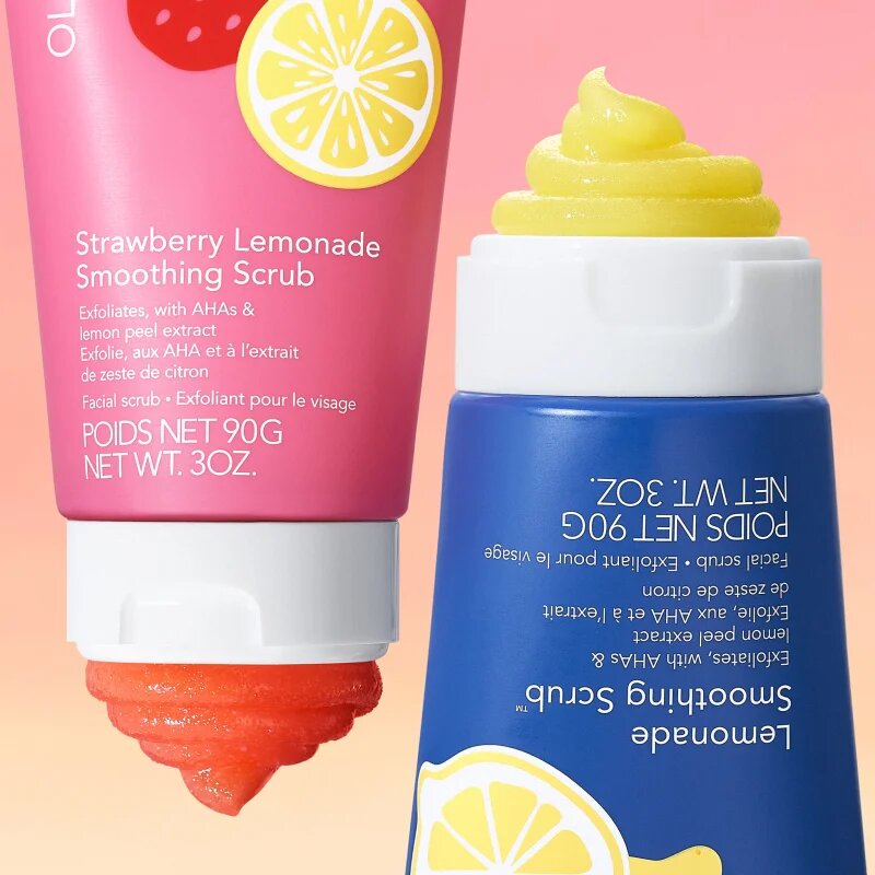 OLEHENRIKSEN Transform Strawberry Lemonade Smoothing Scrub arcpeeling hámlasztó hatással 90 g