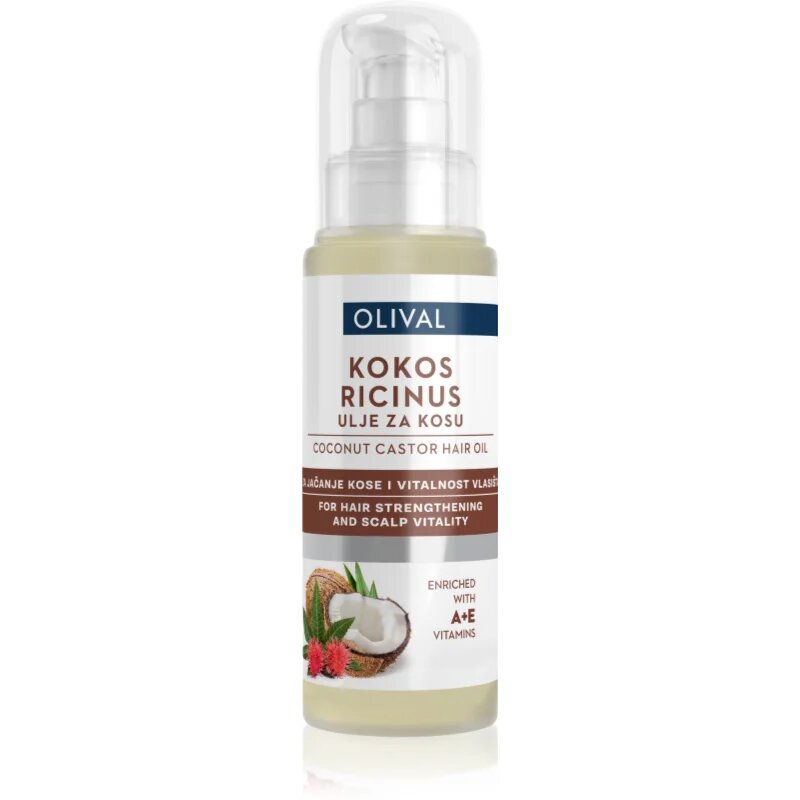 Olival Coconut Castor ricinusolaj a haj megerősítésére 60 ml
