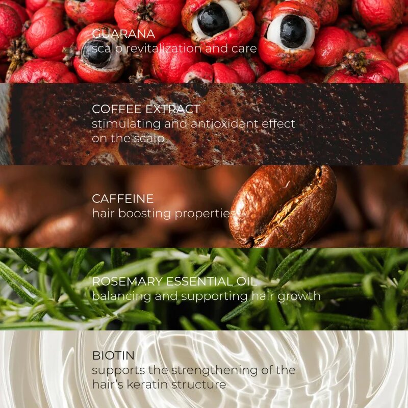 Olival Guarana & Coffee szérum a haj növekedéséért és megerősítéséért a hajtövektől kezdve 100 ml