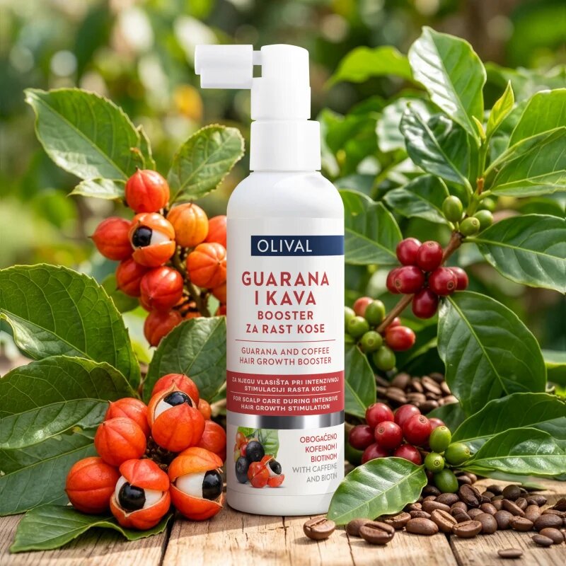 Olival Guarana & Coffee szérum a haj növekedéséért és megerősítéséért a hajtövektől kezdve 100 ml