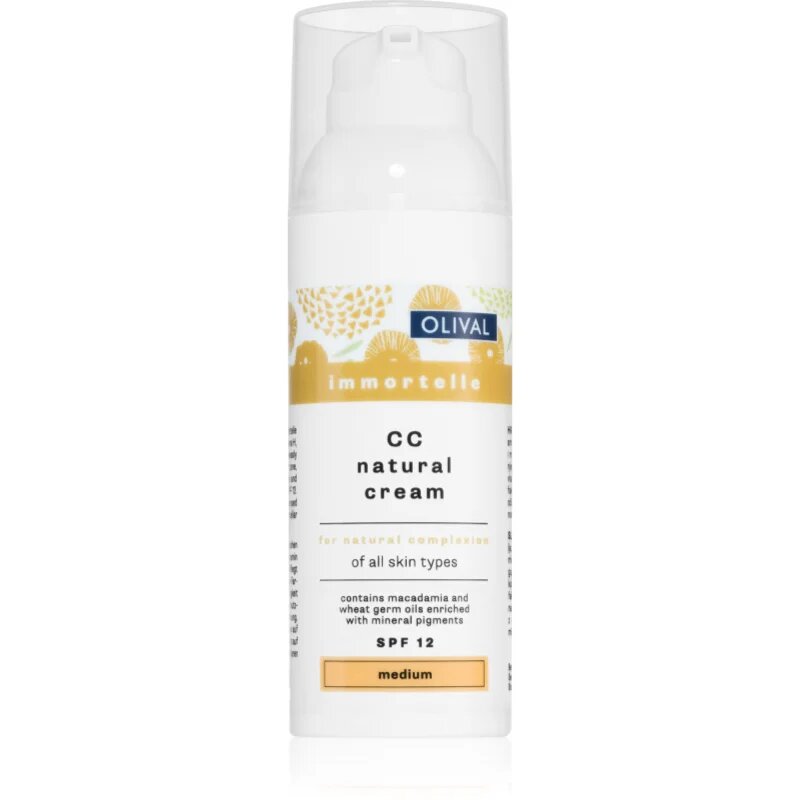 Olival Immortelle Natural hidratáló CC krém SPF 12 árnyalat Medium 50 ml