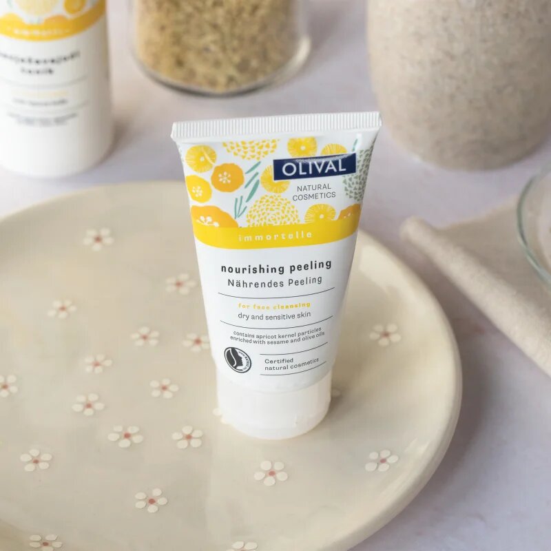 Olival Immortelle Nourishing Peeling gyengéd bőrradír száraz és érzékeny bőrre 75 ml