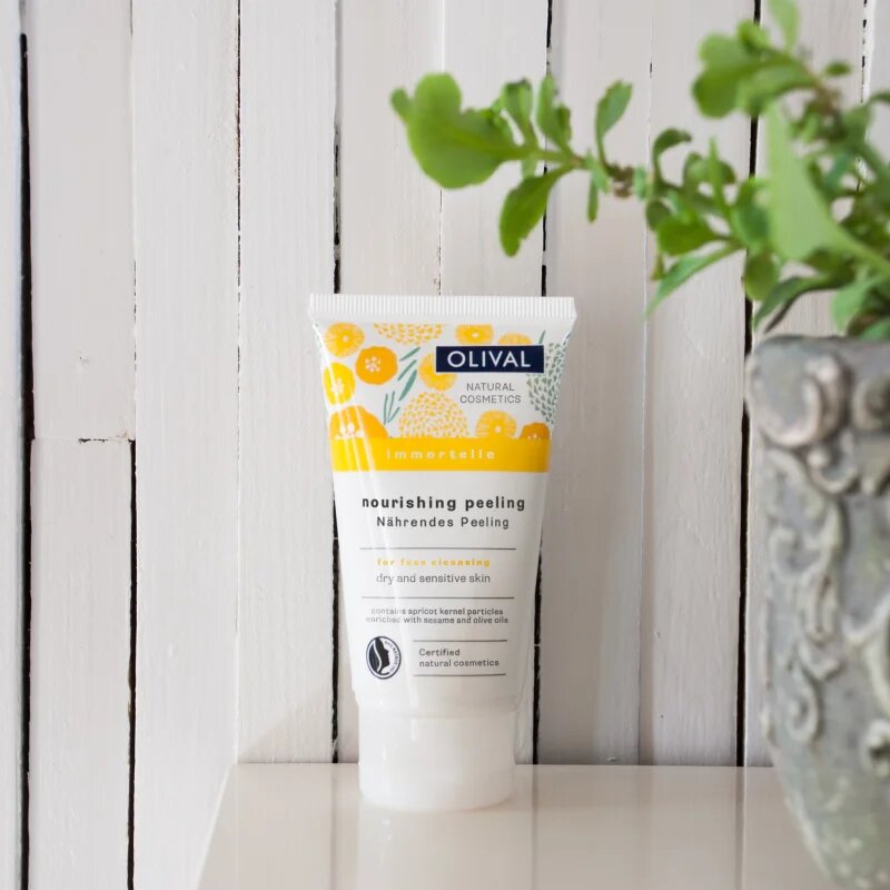 Olival Immortelle Nourishing Peeling gyengéd bőrradír száraz és érzékeny bőrre 75 ml