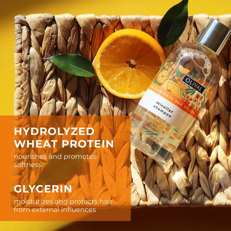 Olival Micellar Sea Buckthorn and Orange micellás sampon dús és fényes hajért 250 ml