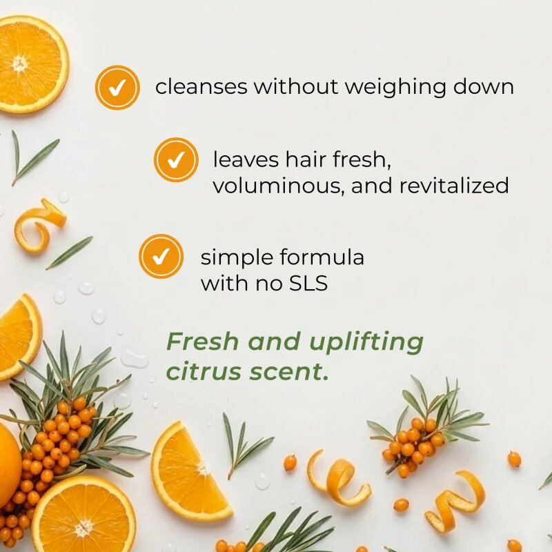 Olival Micellar Sea Buckthorn and Orange micellás sampon dús és fényes hajért 250 ml