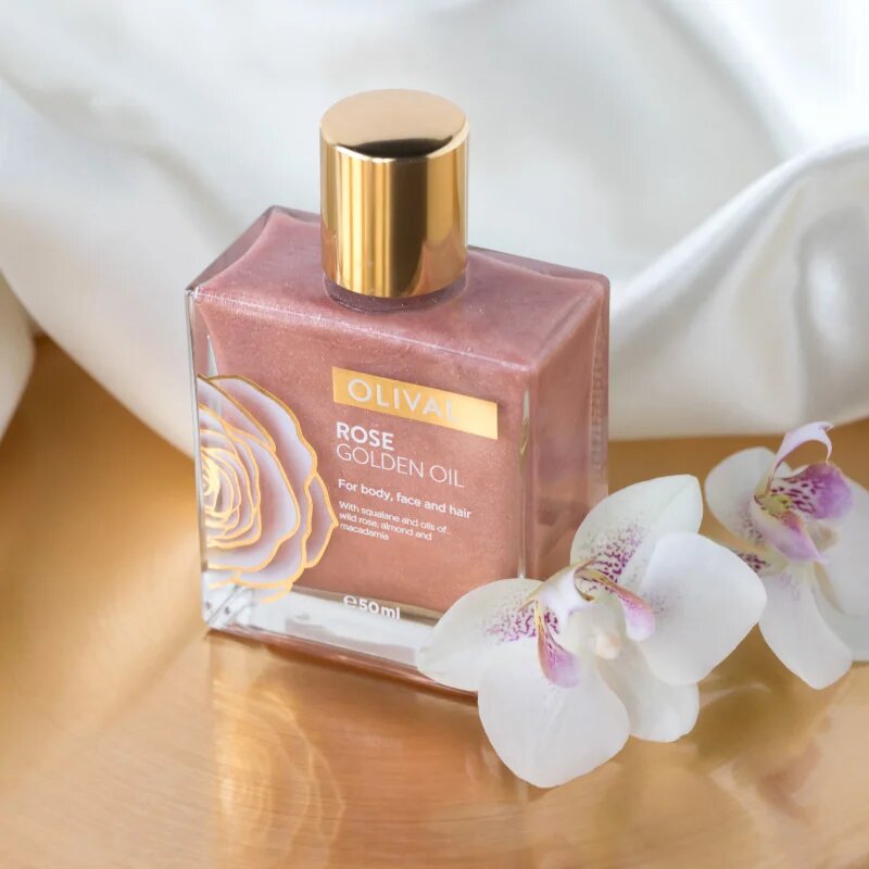 Olival Rose Gold olaj csillámporral arcra testre és hajra 50 ml