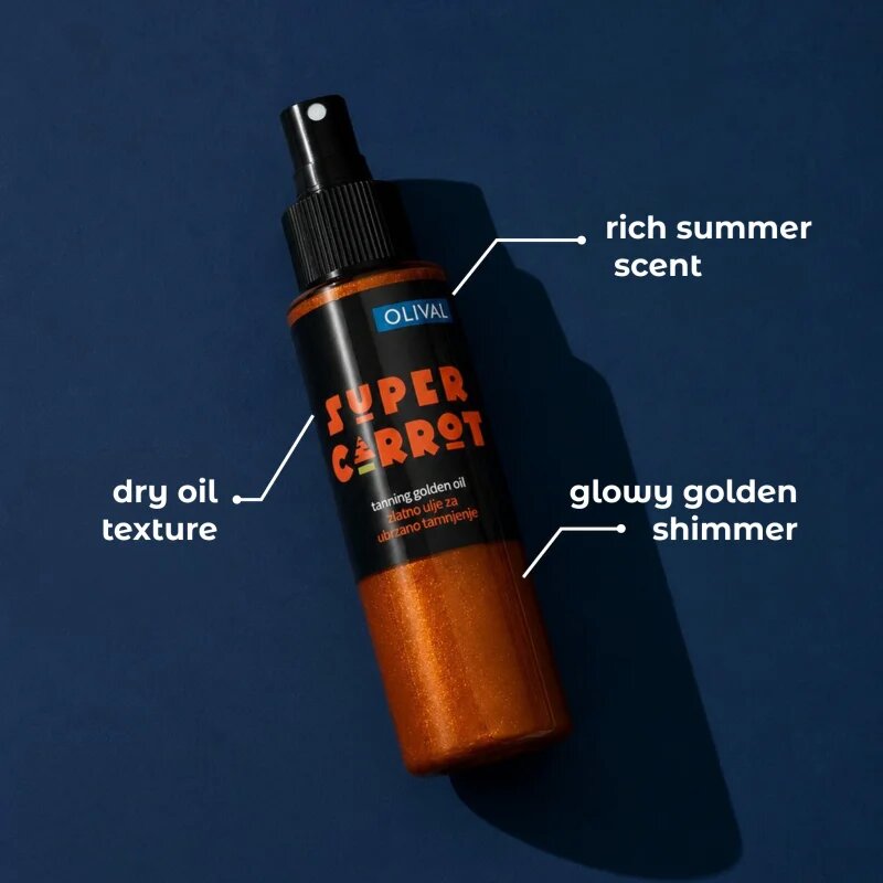 Olival SUPER Carrot Golden Oil olaj csillámporral barnulást gyorsító 100 ml