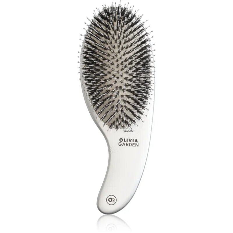 Olivia Garden Expert CURVE Nylon Silver hajkefe vaddisznó sörtékkel 1 db