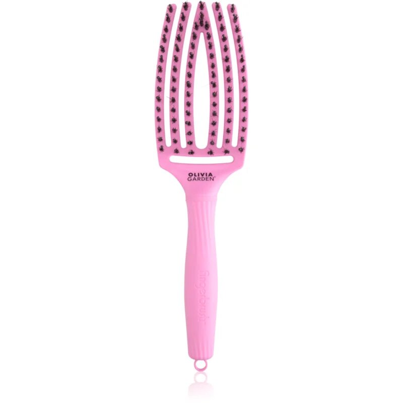 Olivia Garden Fingerbrush ThinkPink Boar & Nylon Pink Tokyo hajkefe 1 db