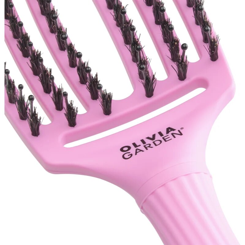 Olivia Garden Fingerbrush ThinkPink Boar & Nylon Pink Tokyo hajkefe 1 db