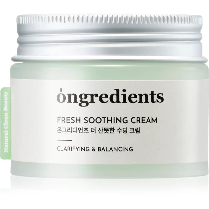 Ongredients Fresh Soothing Cream gyengéd és hidratáló géles krém 50 ml