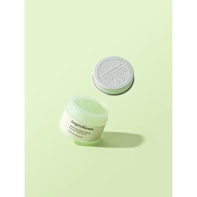 Ongredients Fresh Soothing Cream gyengéd és hidratáló géles krém 50 ml