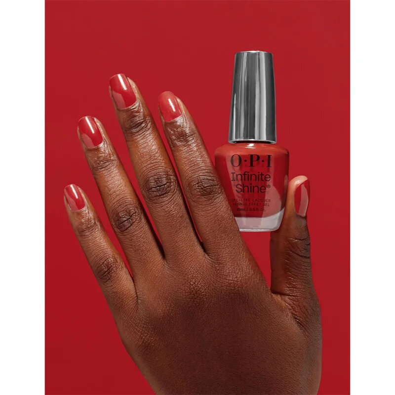 OPI Infinite Shine Silk körömlakk géles hatással BIG APPLE RED ™ 15 ml