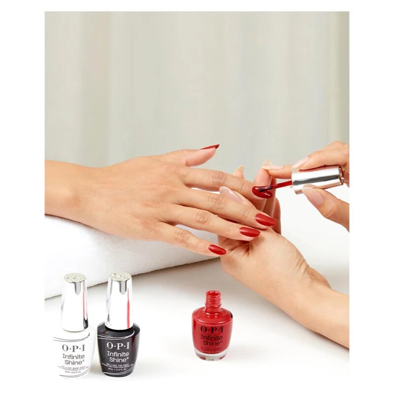 OPI Infinite Shine Silk körömlakk géles hatással BIG APPLE RED ™ 15 ml