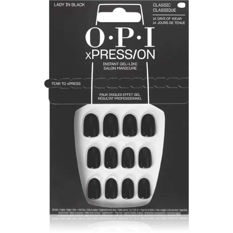 OPI xPRESS/ON műköröm Lady in Black 30 db