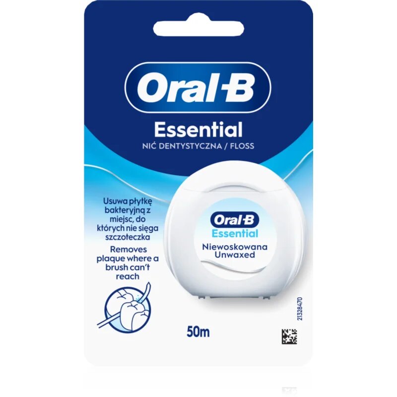 Oral-B Essential Floss Unwaxed viaszmentes fogselyem 50 m