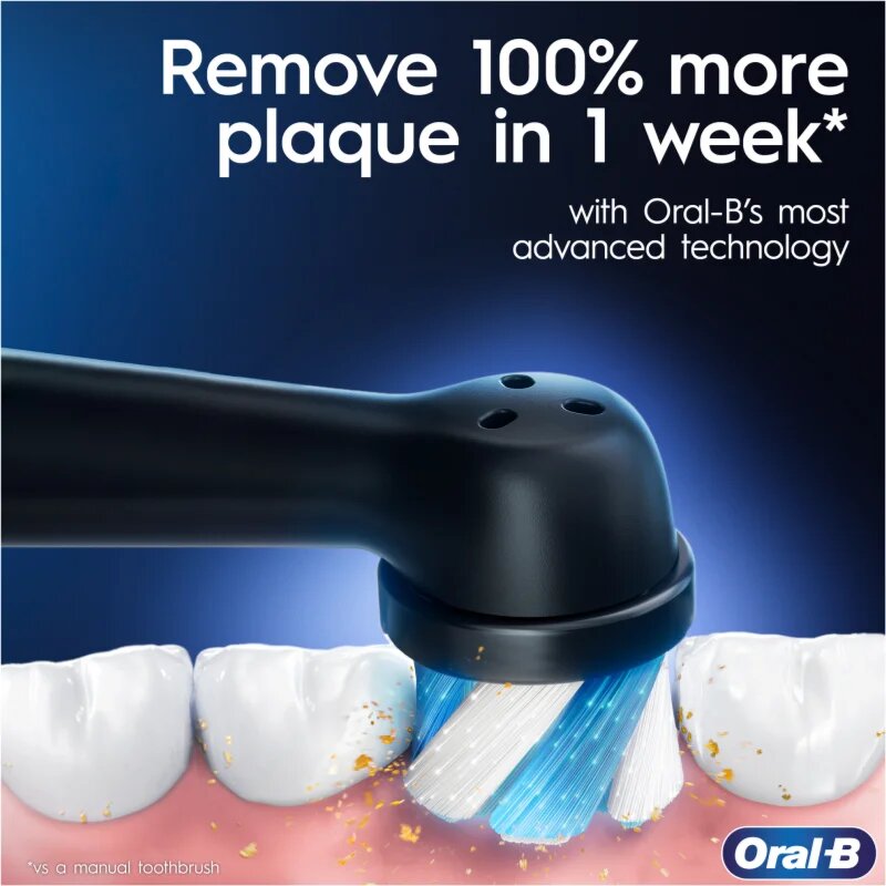 Oral-B iO White Clean elektromos fogkefe töltőtokkal Matte Black 1 db