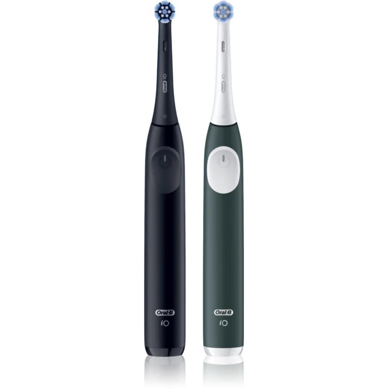 Oral-B iO2 fogkefe- és cserefejszett dupla csomagolás Matt Black & Forest Green 1 db