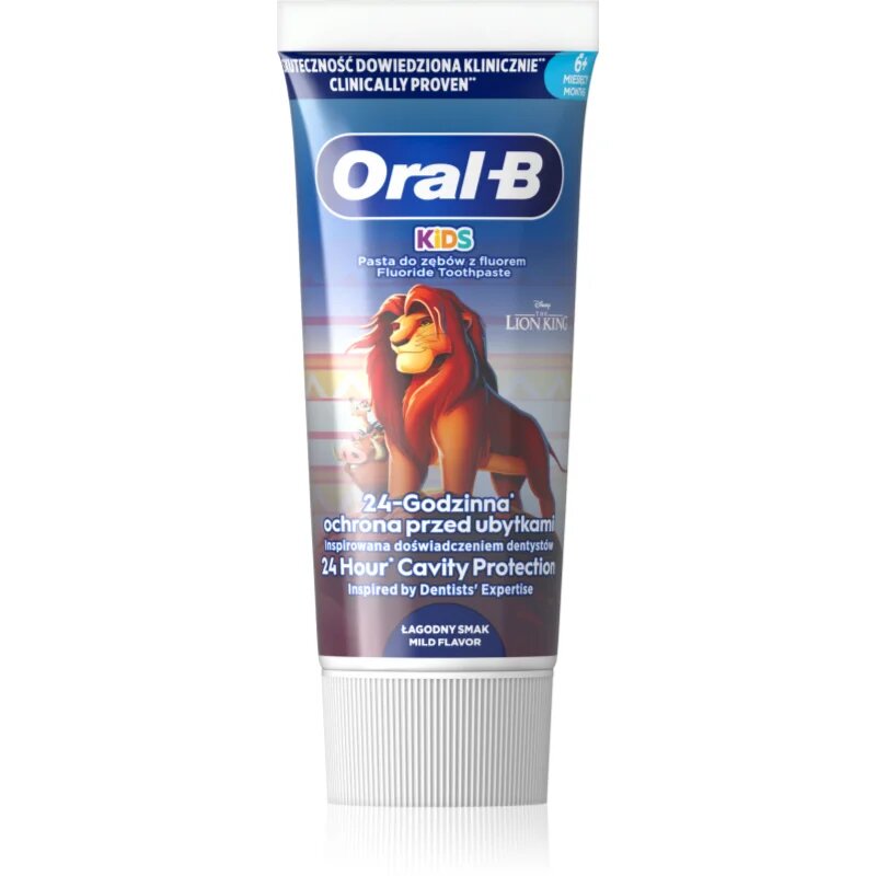 Oral-B Kids Lion King fogkrém gyermekeknek gyümölcsös ízesítés 6 m+ 60 ml