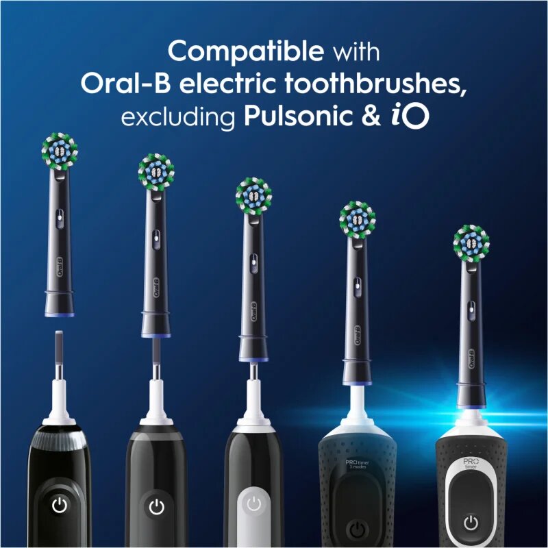 Oral-B PRO Cross Action csere fejek a fogkeféhez Black 4 db