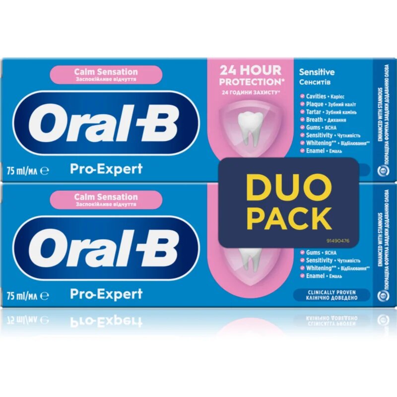 Oral-B Pro-Expert Calm Sensation nyugtató fogkrém 2x75 ml