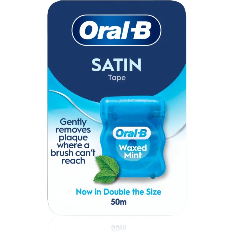 Oral-B Satin Tape Waxed Mint fogselyem menta 50 m