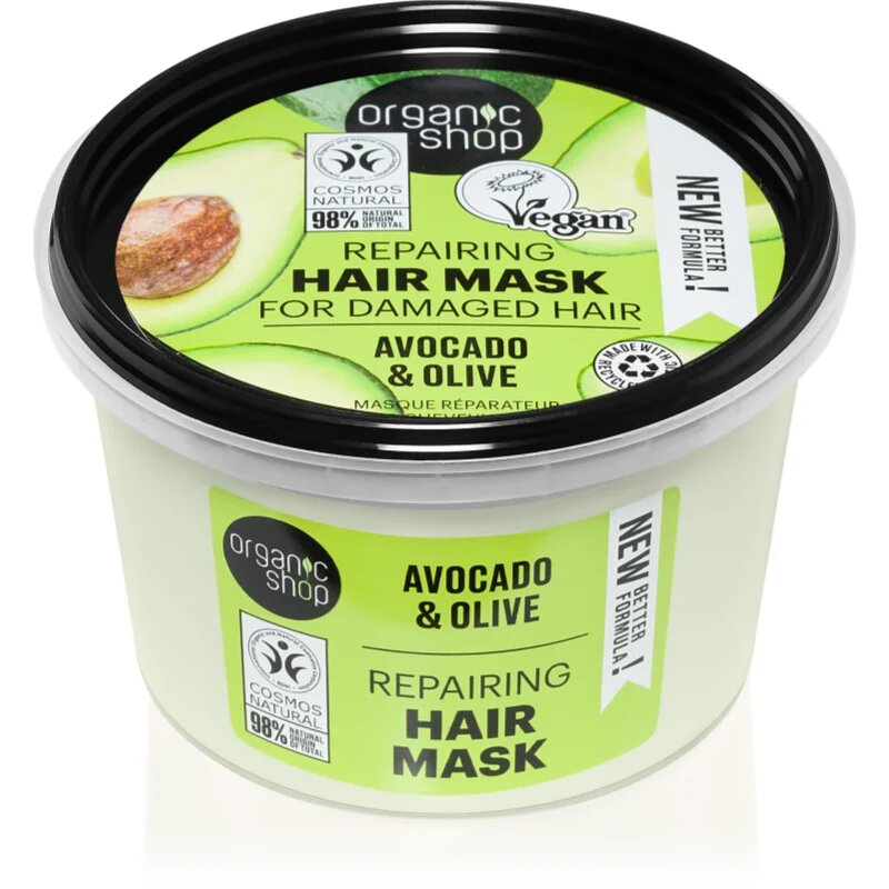 Organic Shop Avocado & Olive regeneráló hajmasz 250 ml