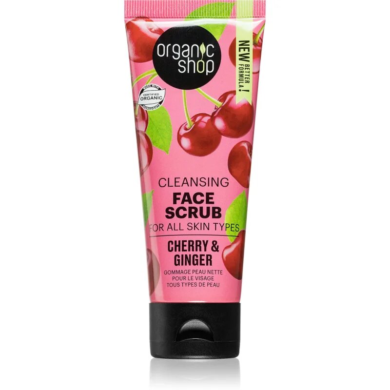 Organic Shop Ginger & Cherry arctisztító peeling 75 ml