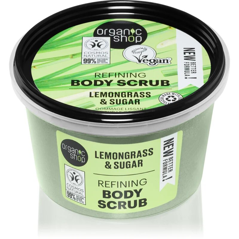 Organic Shop Lemongrass & Sugar finom hámlasztó krém testre 250 ml