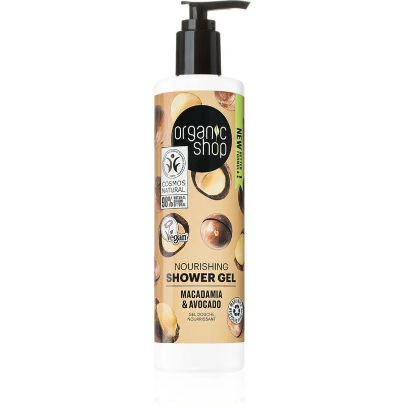 Organic Shop Macadamia & Avocado tápláló tusoló gél 280 ml