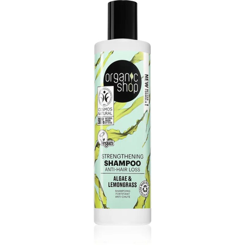 Organic Shop Organic Algae & Clay ásványi sampon a törékeny hajra 280 ml