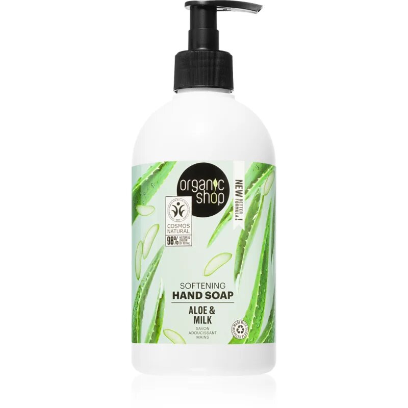 Organic Shop Organic Aloe & Milk Kézápoló folyékony szappan 500 ml