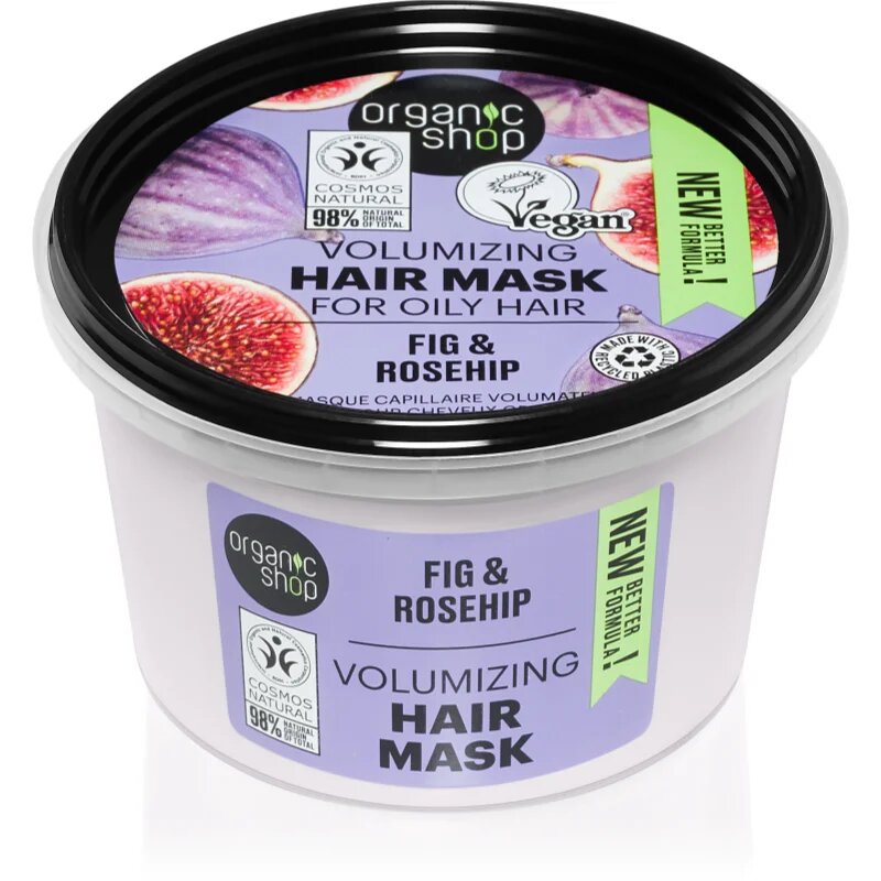 Organic Shop Organic Fig & Rosehip ápoló maszk a fénylő és selymes hajért 250 ml