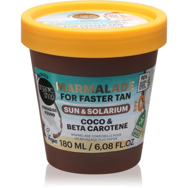 Organic Shop Paradise Found Coco & Beta Carothene testvaj barnulás elősegítésére 180 ml