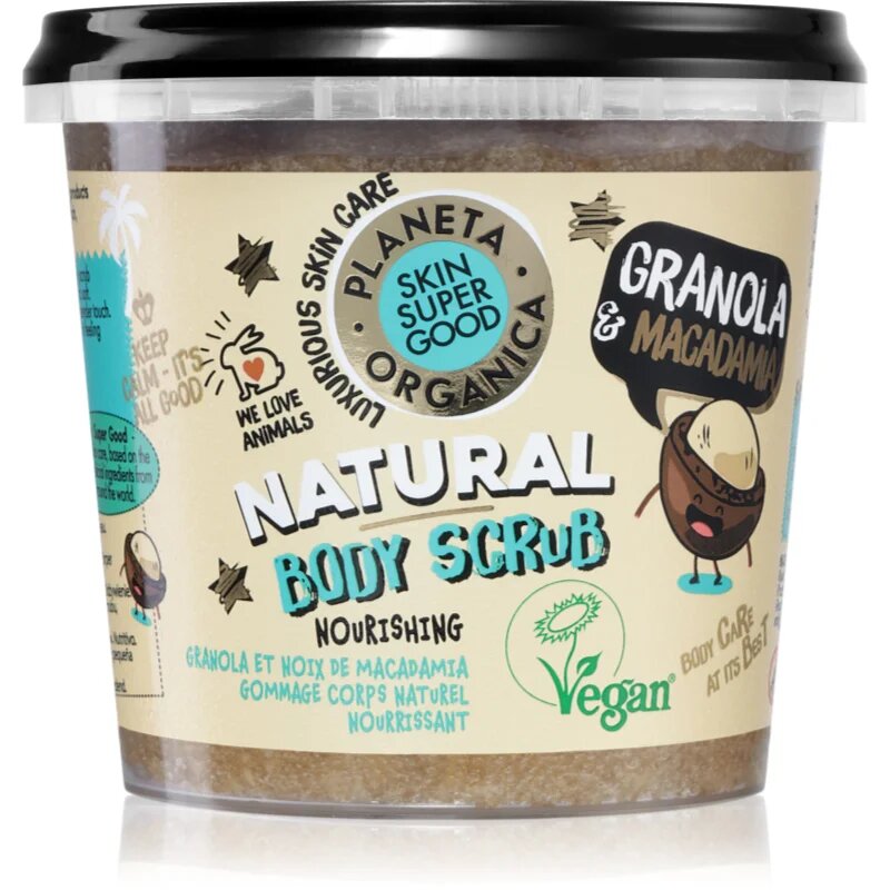 Organic Shop Skin Super Good Granola & Macadamia tápláló testpeeling 360 ml