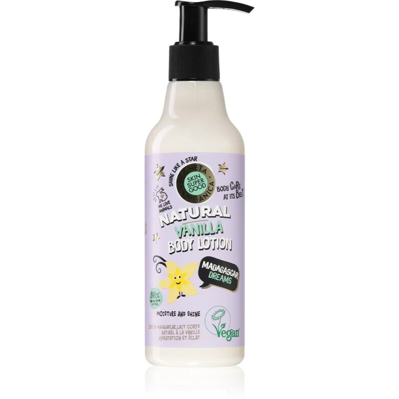 Organic Shop Skin Super Good Madagascar Dreams élénkítő és hidratáló tej vanília kivonattal 250 ml