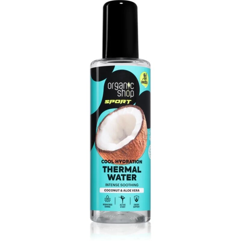 Organic Shop Sport Coconut & Aloe Vera termálvíz hidratáló hatással 200 ml