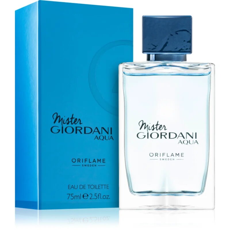 Oriflame Mister Giordani Aqua Eau de Toilette uraknak 75 ml