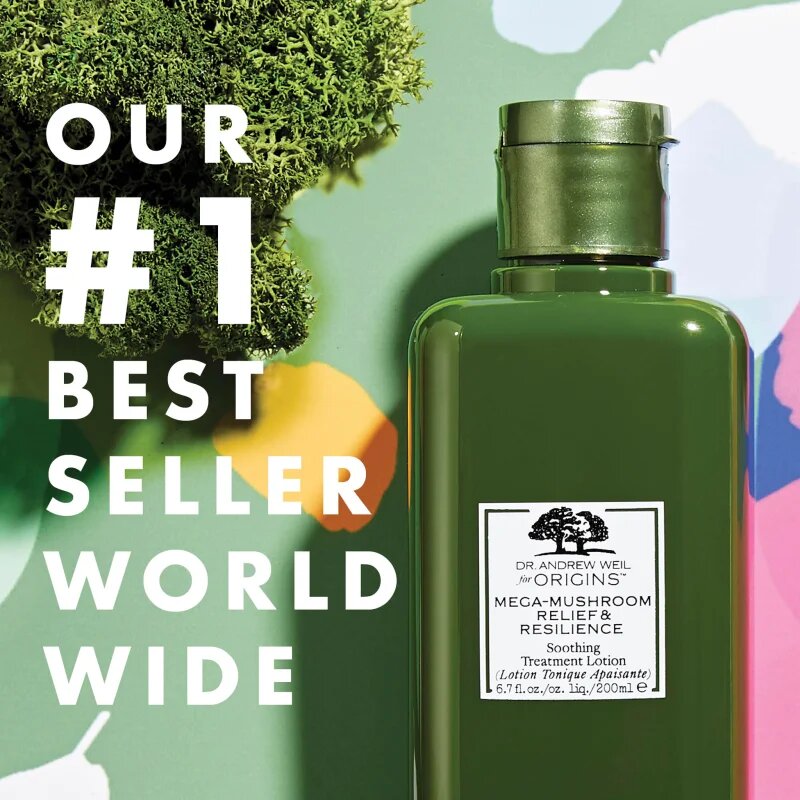 Origins Dr. Andrew Weil for ™ Mega-Mushroom Relief & Resilience Soothing Treatment Lotion bőrlágyító és nyugtató arcvíz 100 ml