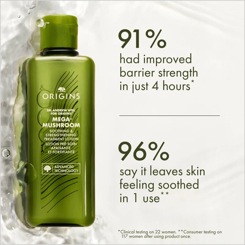 Origins Dr. Andrew Weil for ™ Mega-Mushroom Relief & Resilience Soothing Treatment Lotion bőrlágyító és nyugtató arcvíz 200 ml